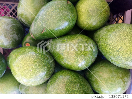 Fresh avocado fruit in the basket 138071172