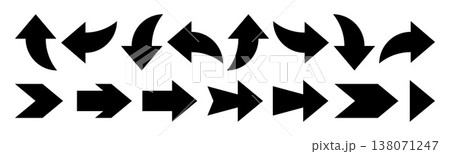 Arrow icon set. Cursor collection. Different Arrows on flat style for web or interface design. Direction symbols 138071247