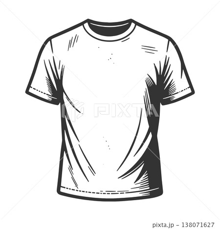 Blank T Shirt Template Simple Apparel Mockup 138071627