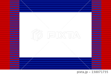 ボーダー模様　フレーム　ホワイトスペース　レッド　ブルー 138071735