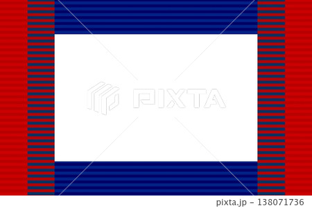 ボーダー模様　フレーム　ホワイトスペース　レッド　ブルー 138071736
