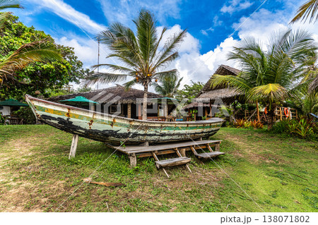 Typical Jungle lodge located at Ilha das Canarias, Brazil. Delta do Parnaiba and Delta das Americas. 138071802