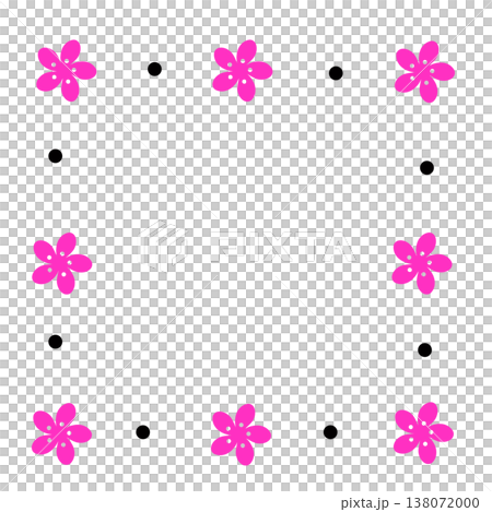 花の囲み枠 138072000