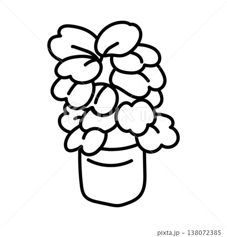 Bathroom potted plant doodle vector coloring page hand drawn line art illustration Bathroom potted plant doodle vector coloring page hand drawn line art illustration 138072385