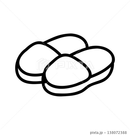 Cozy house slippers doodle vector coloring page outline hand drawn illustration Cozy house slippers doodle vector coloring page outline hand drawn illustration 138072388