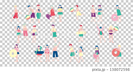 泳裝人物插畫集 泳裝人物插畫集 138072598