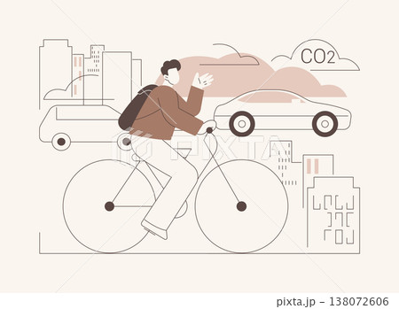 Reduce CO2 isolated cartoon vector illustrations. 138072606