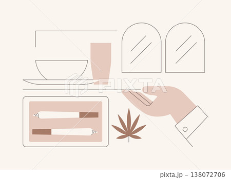 Ordering pre-rolled joint isolated cartoon vector illustrations. Ordering pre-rolled joint isolated cartoon vector illustrations. 138072706