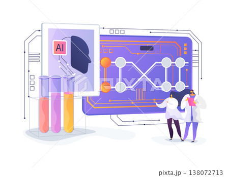 Synthetic Biology Circuit Modeling abstract concept vector illustration. Synthetic Biology Circuit Modeling abstract concept vector illustration. 138072713
