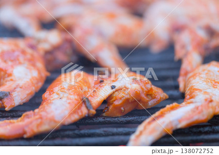 Chicken wings in red sauce. Chicken wings in red sauce. 138072752