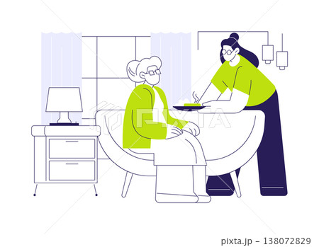 Home care service isolated cartoon vector illustrations. 138072829