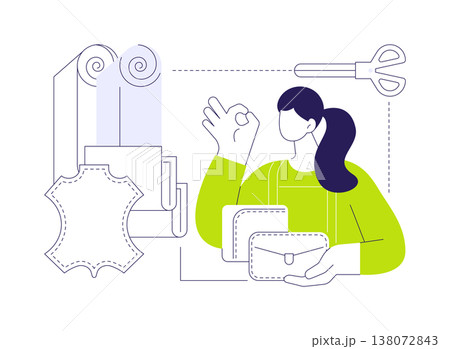 Leather crafts isolated cartoon vector illustrations. 138072843