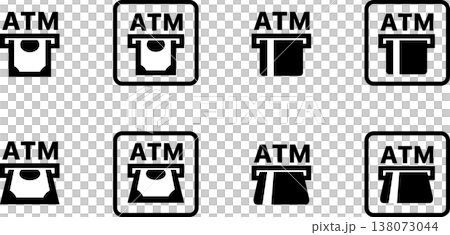 Bank ATM, credit card, debit card, cash icon Bank ATM, credit card, debit card, cash icon 138073044