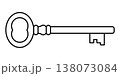 key, black and white vector illustration of old vintage antique key 138073084
