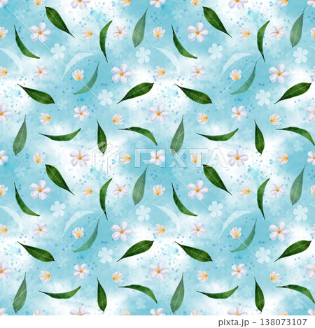 Dandelion seed watercolor seamless pattern Dandelion seed watercolor seamless pattern 138073107