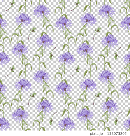 Cornflower watercolor seamless pattern Cornflower watercolor seamless pattern 138073205