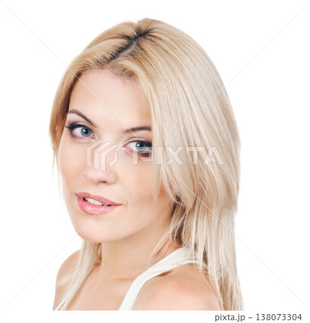 Attractive and pretty blonde woman 138073304