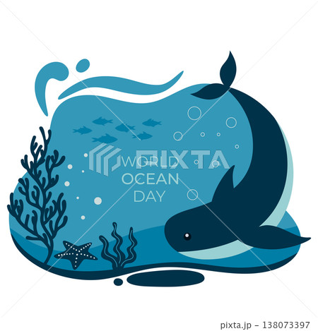 World oceans day illustration 138073397