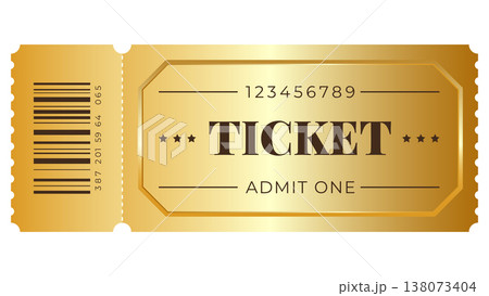 gold ticket design 138073404