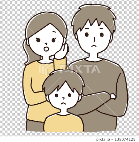 家族の表情イラスト 家族の表情イラスト 138074129