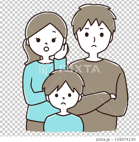 家族の表情イラスト 138074130