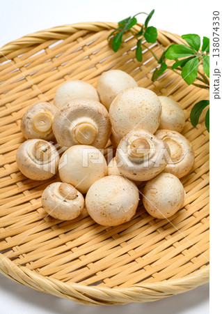 新鮮な白マッシュルームの食材写真 138074330