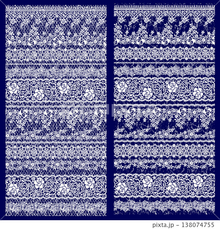 レース網模様をイメージしたシームレスパターン, レース網模様をイメージしたシームレスパターン, 138074755