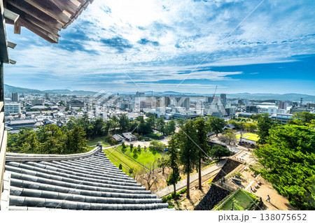【日本100名城】松江城の秋の風景 天守から見た松江市街2 島根県松江市 【日本100名城】松江城の秋の風景 天守から見た松江市街2 島根県松江市 138075652