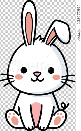 Adorable Sitting Bunny Vector Art 138075994