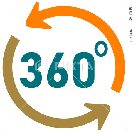 360 Degree Rotation Arrow Icon for Virtual Tour with User Interface 138076390