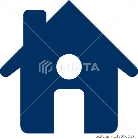 Blue house icon symbolizing home, real estate or shelter Blue house icon symbolizing home, real estate or shelter 138076517
