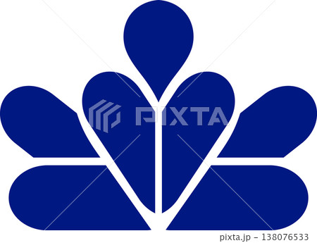 Blue Abstract Plant Leaf Symbol with Leaf Logo 138076533