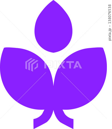Purple Abstract Plant Leaf Icon Symbol with Leaf Logo 138076538