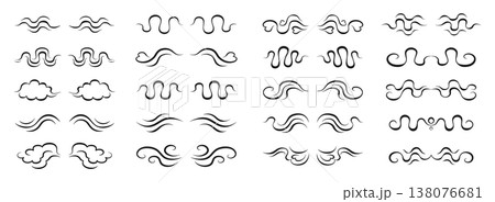 Decorative text divider set vintage inspired swirls filigree elegant drawn calligraphic ornaments Decorative text divider set vintage inspired swirls filigree elegant drawn calligraphic ornaments 138076681