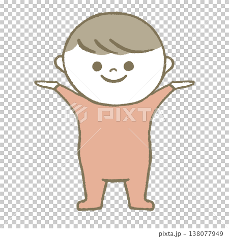 喜ぶ赤ちゃん ピンク 喜ぶ赤ちゃん ピンク 138077949