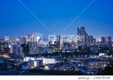 仙台市全景の夜景 仙台市全景の夜景 138079509