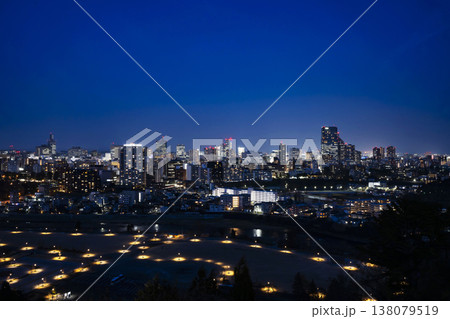 仙台市全景の夜景 138079519