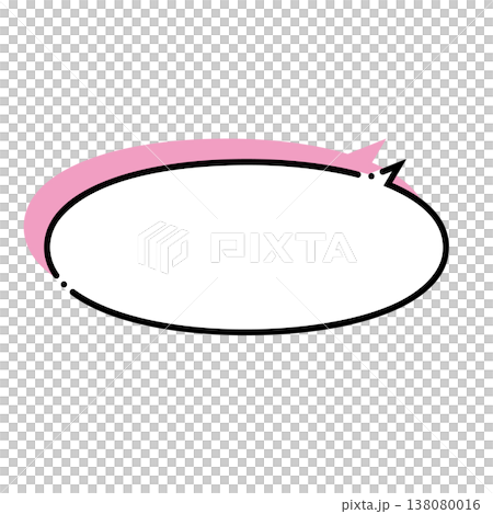 一個簡單的水平橢圓形對話框 138080016