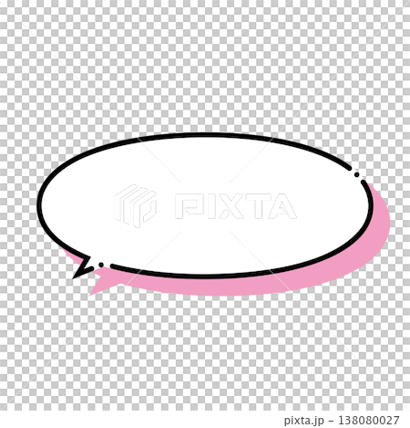 一個簡單的水平橢圓形對話框 138080027