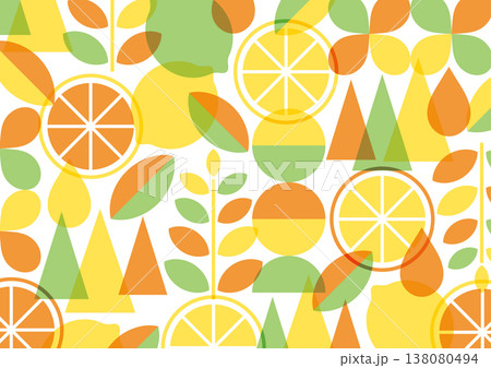 柑橘の抽象的でポップな模様 138080494