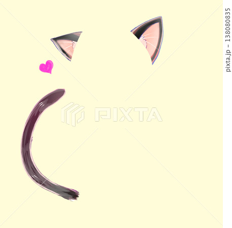 猫耳としっぽ 黒色 猫耳としっぽ 黒色 138080835