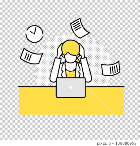 残業する女性 138080958