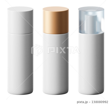 Cosmetic cream jars in three different designs are shown on a clear background. The jars are suitable for product mockup and branding purposes. Each jar has a unique cap style Cosmetic cream jars in three different designs are shown on a clear background. The jars are suitable for product mockup and branding purposes. Each jar has a unique cap style 138080992