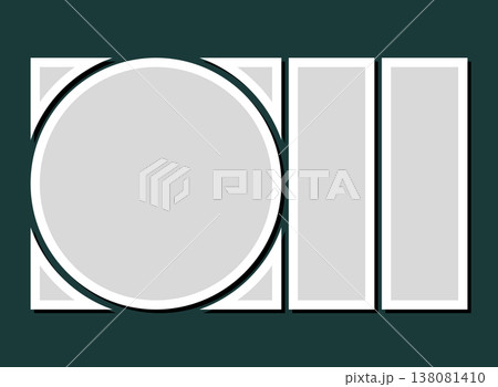 Template collage of three frames, images, photo Template collage of three frames, images, photo 138081410