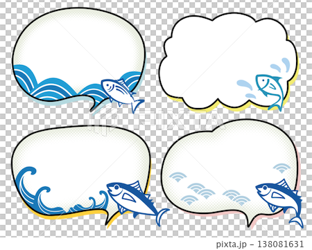 Seafood, Ocean, POP Frame Design Set Seafood, Ocean, POP Frame Design Set 138081631