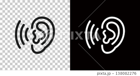 耳のアイコン,聞くことを表すアイコン 138082276