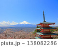 山梨県 新倉山浅間神社 忠霊塔 富士山と桜 2025 春 138082286