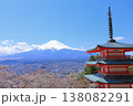 山梨県 新倉山浅間神社 忠霊塔 富士山と桜 2025 春 138082291