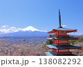山梨県 新倉山浅間神社 忠霊塔 富士山と桜 2025 春 138082292