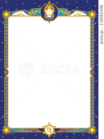 乙女座イラスト枠（カラー1） 138082496